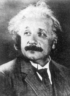 Photograph of Albert Einstein, theoretical physicist
