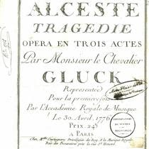 Cover of the album of Gluck's, Alceste