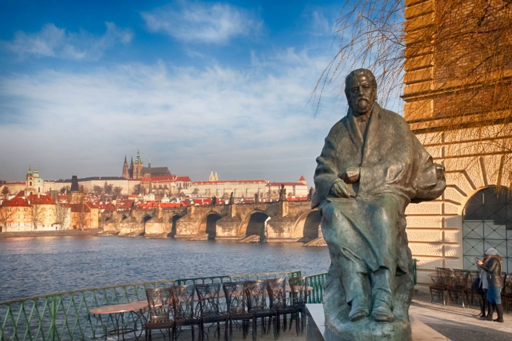 Statue of Bedrich Smetana in Prague, Czech Republic