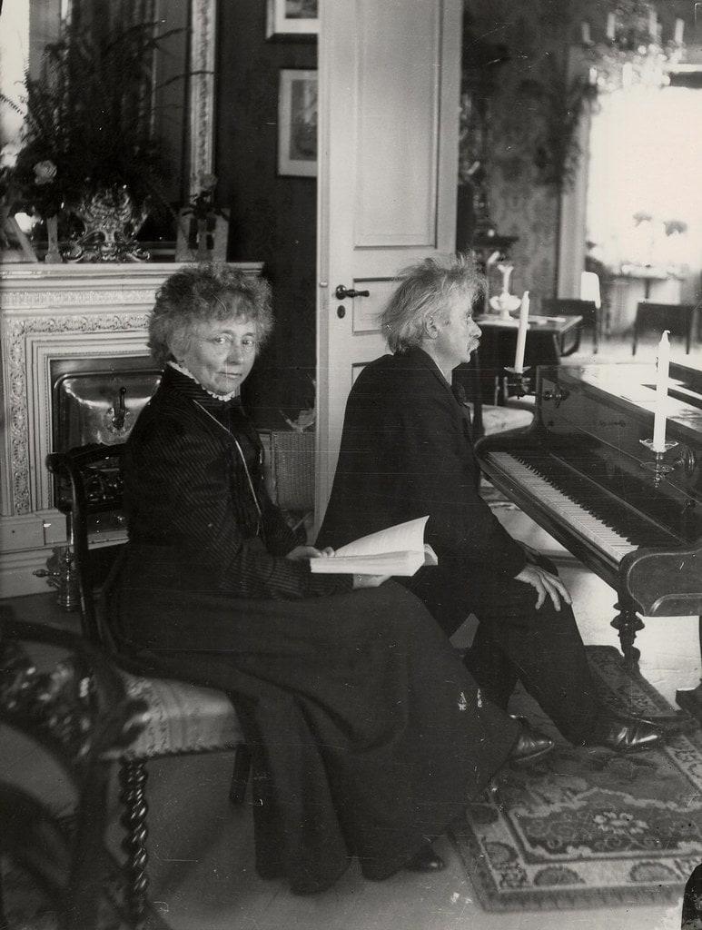 Composer Edvard Grieg and his wife