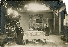 Photograph of Giacomo Puccini’s wife Elvira and their son