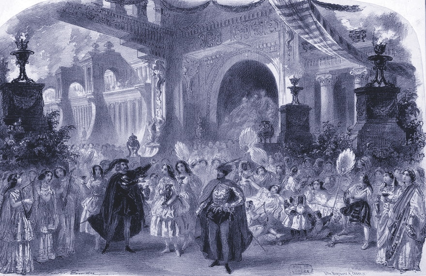 Painting of the opera, Faust, by composer Gounod