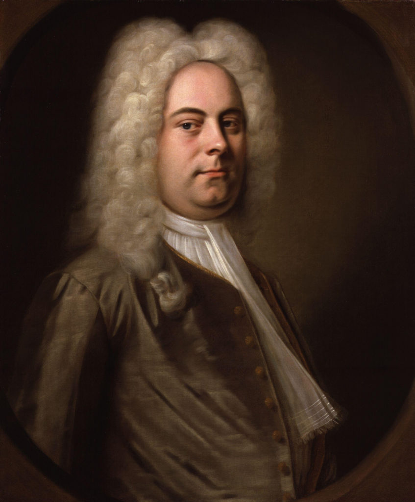 Painting of George Frederick Handel, friend of composer  Christoph Willibald Gluck