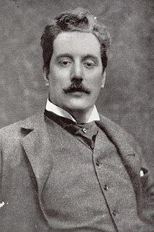 A photo of a young  composer, Giacomo Puccini