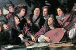 Composer Jean-Baptiste Lully and other musicians