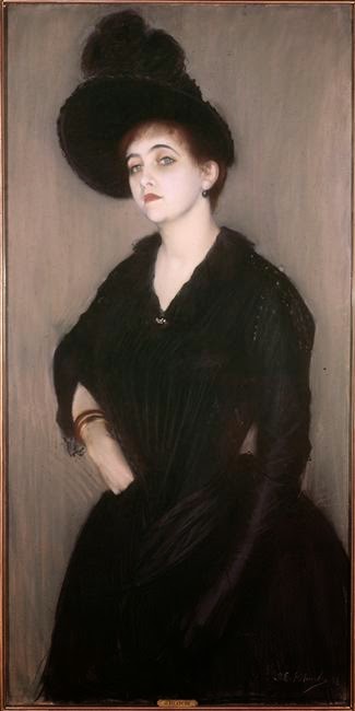Painting portrait of Marie Vasnier