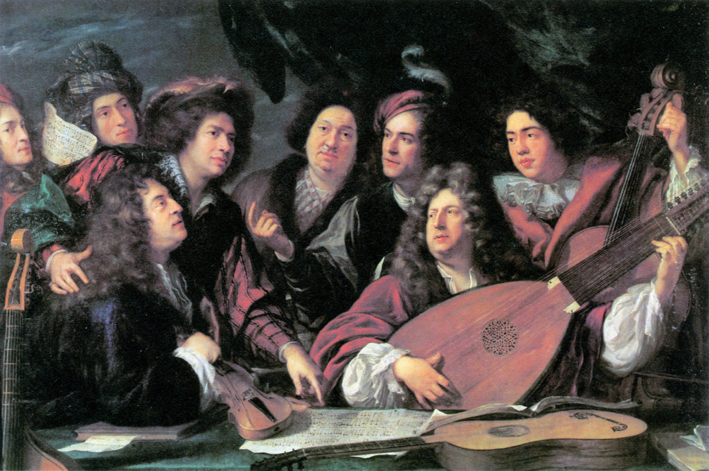 Portrait of several musicians including Jean-Baptiste Lully