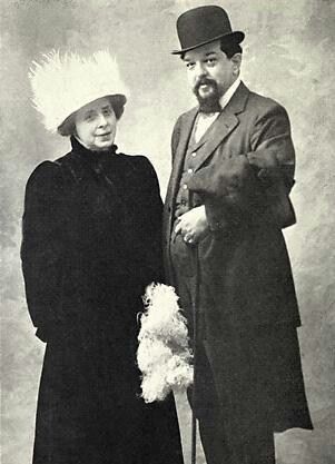 Photograph of Claude Debussy and his wife Emma Bardac